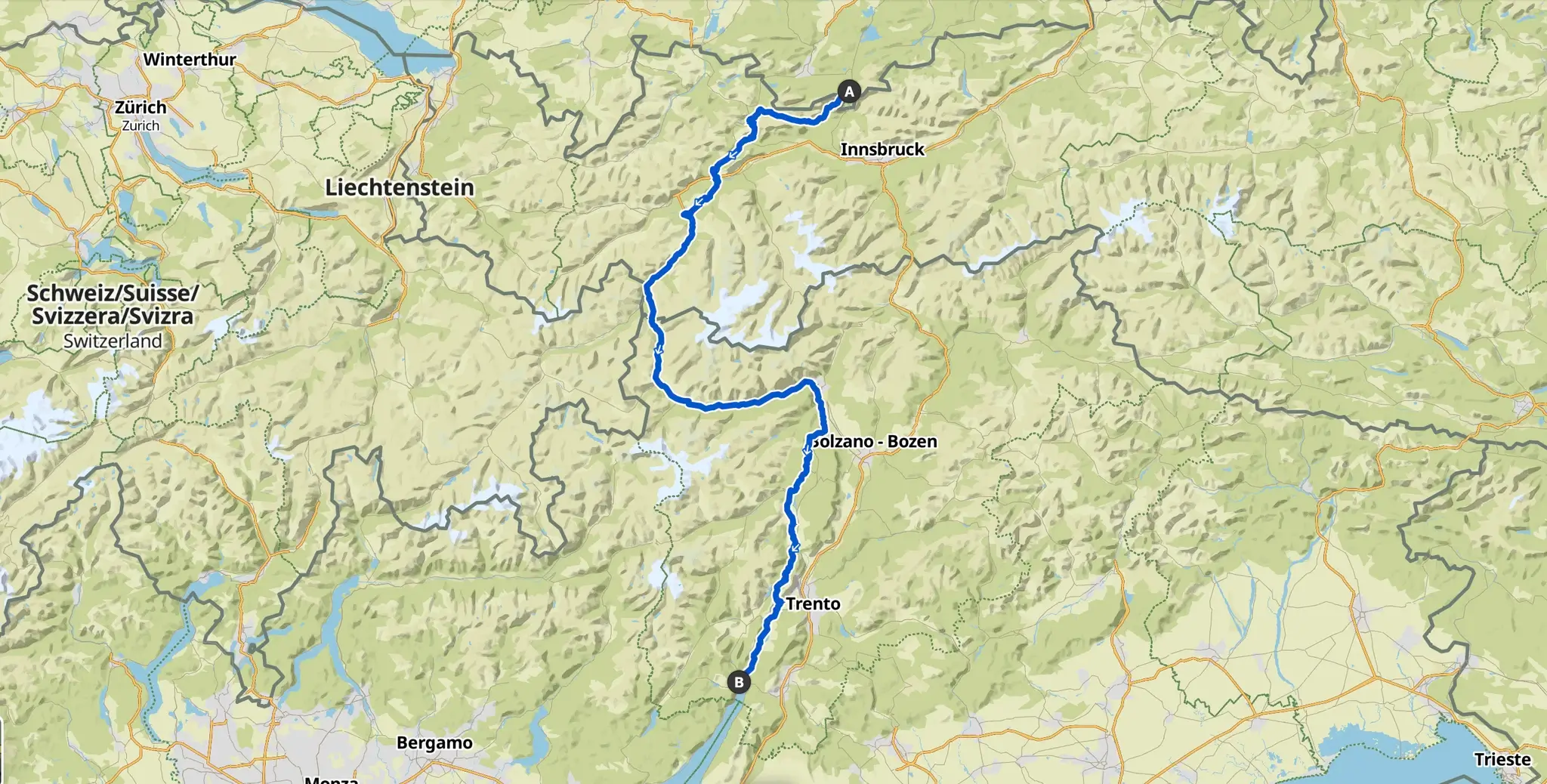 Route overview